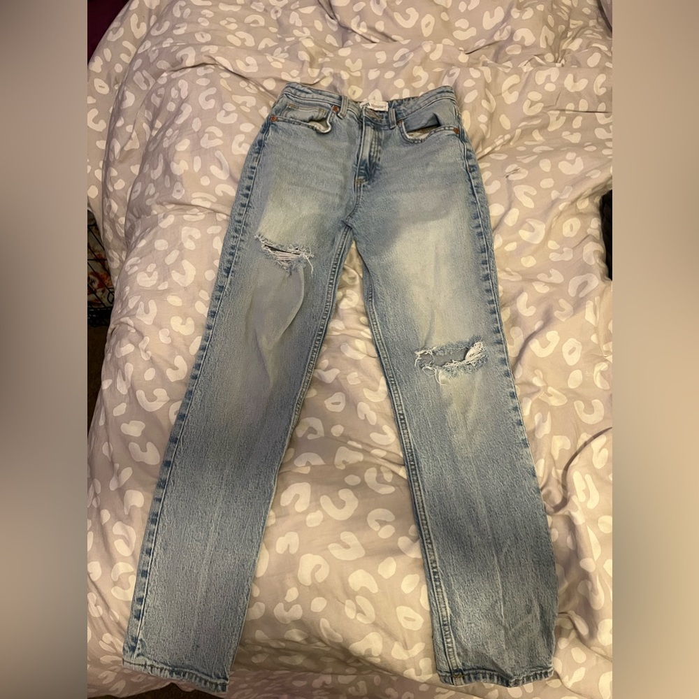 high rise Zara jeans